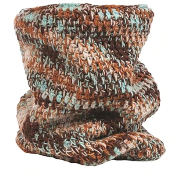 💥 Nirvanna Merino Wool Neckwarmer Br/Bl Unisex - Picture 4 of 4